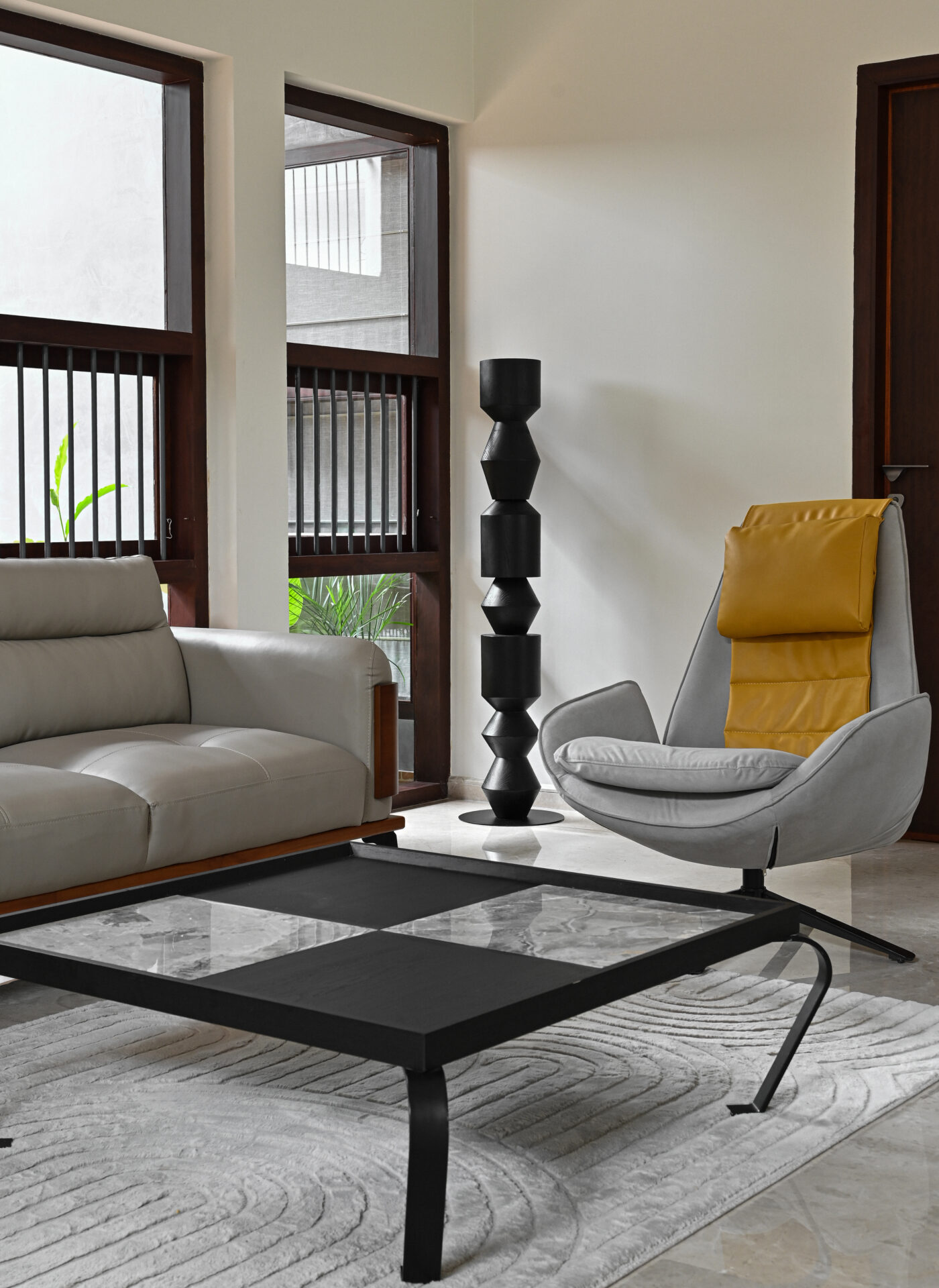 Marbella Wooden & Marble Fusion Coffee Table - Image 2