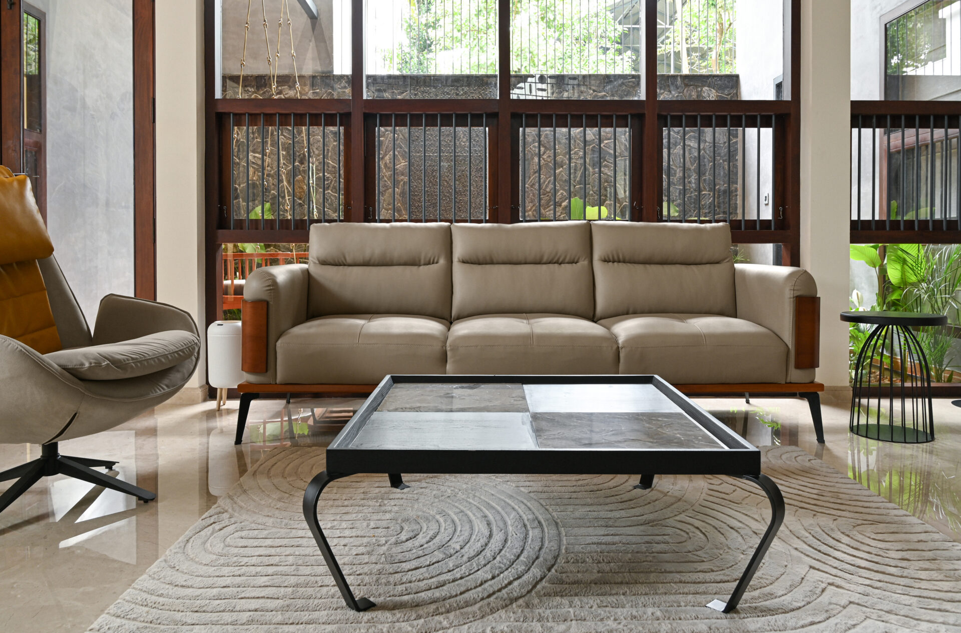 Marbella Wooden & Marble Fusion Coffee Table